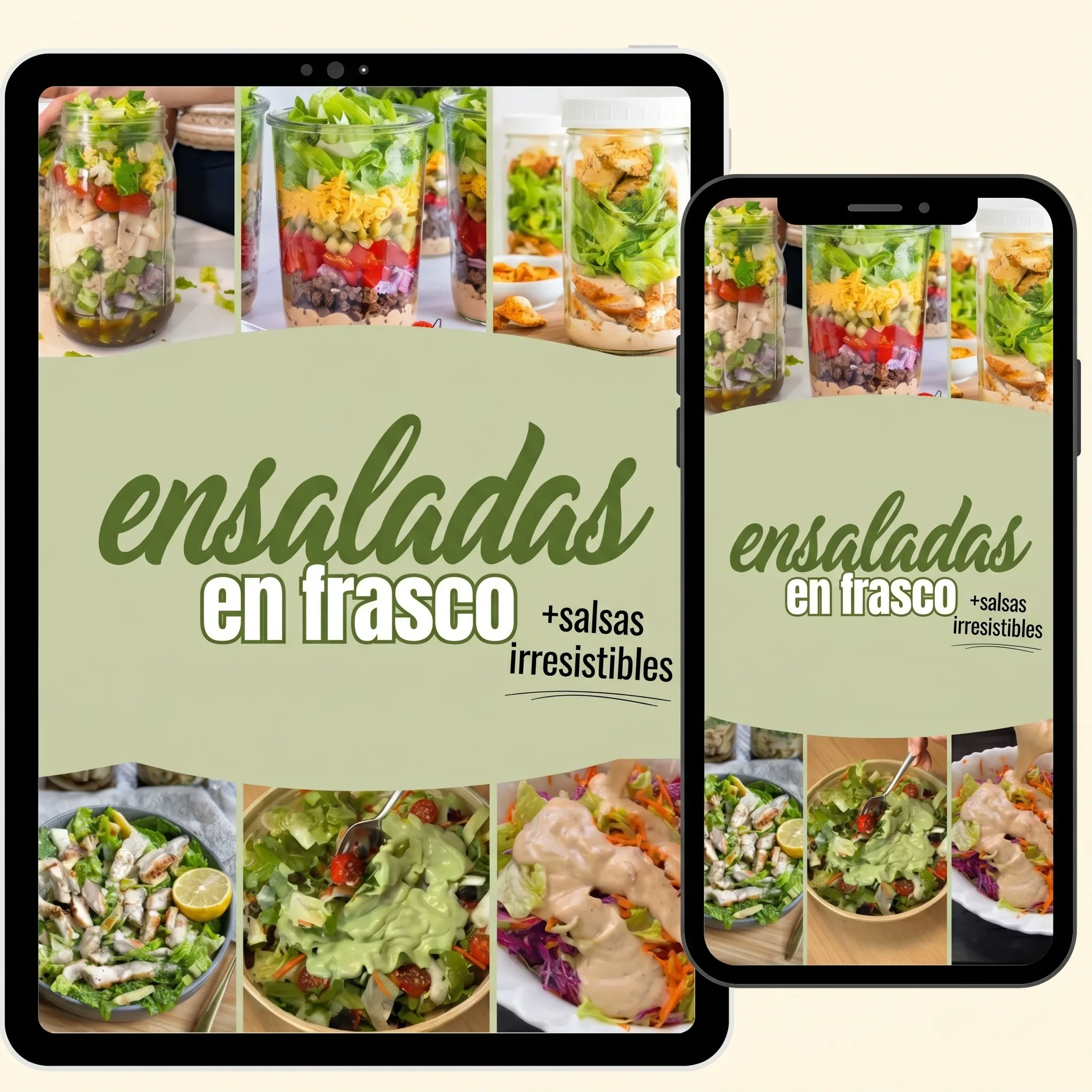 Ensaladas en Frasco — Curso digital en tablet y celular